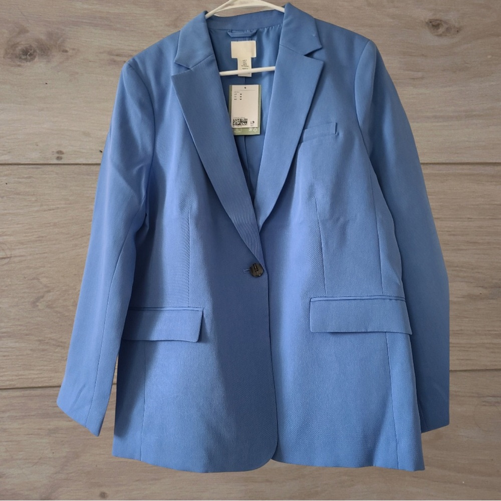NWT H&M Sky Blue Blazer size: M